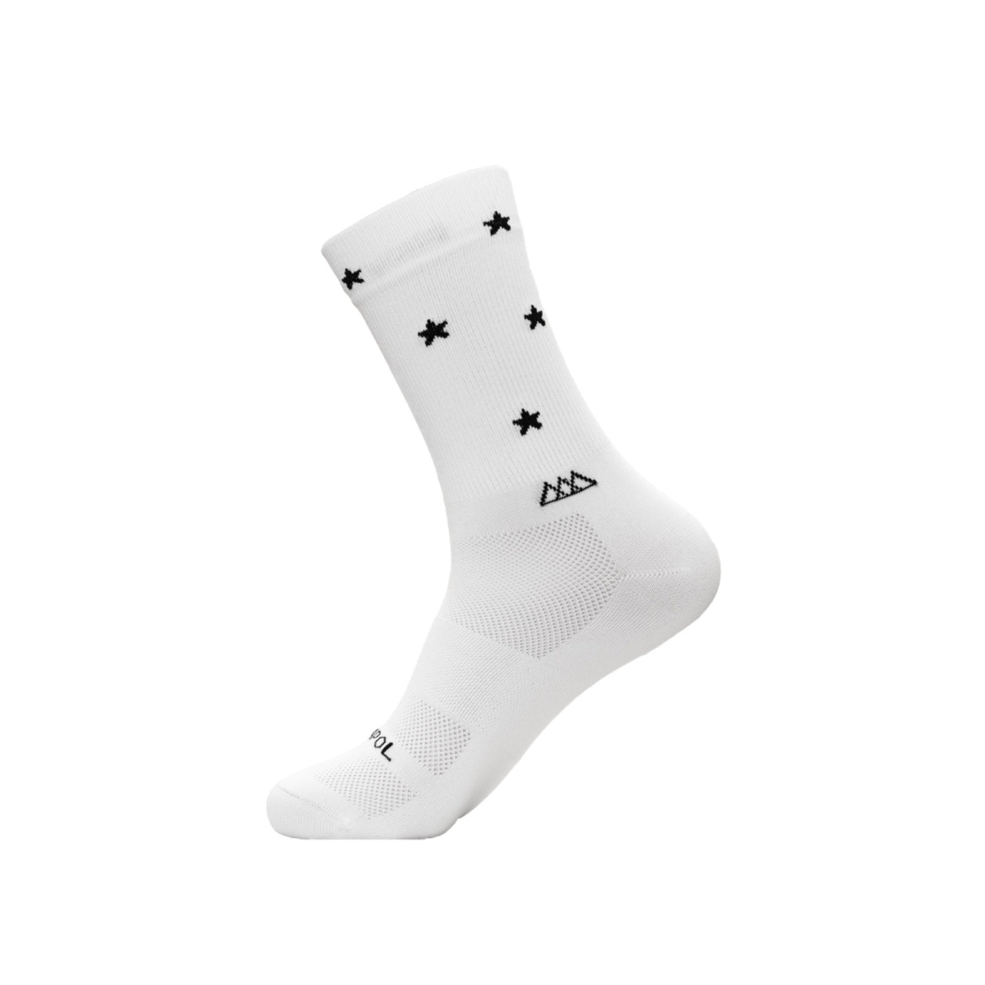 Socks 2Stars Blanco Negro